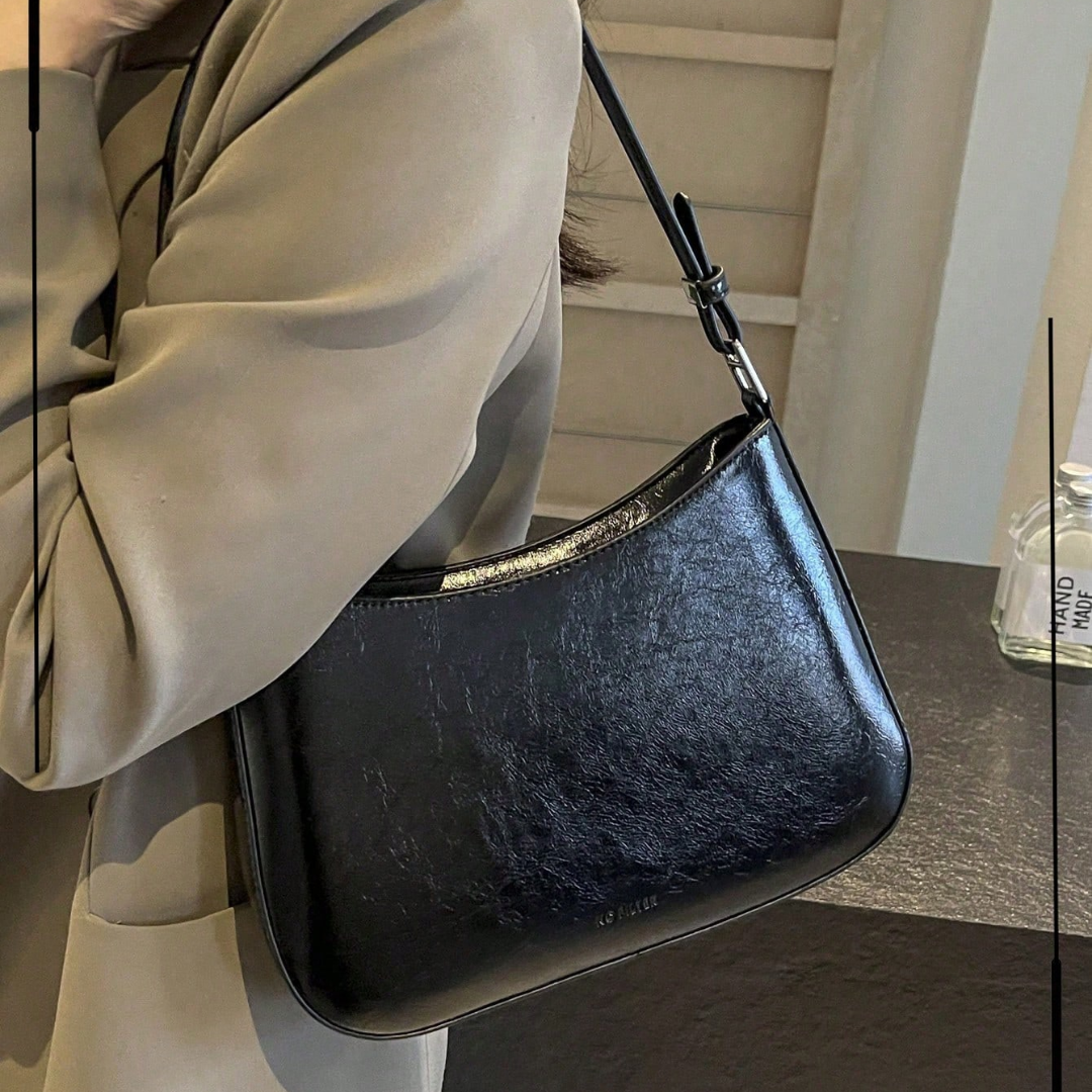 Bolsa Feminina de Ombro Retrô Borgonha