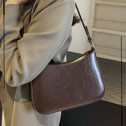 Bolsa Feminina de Ombro Retrô Borgonha