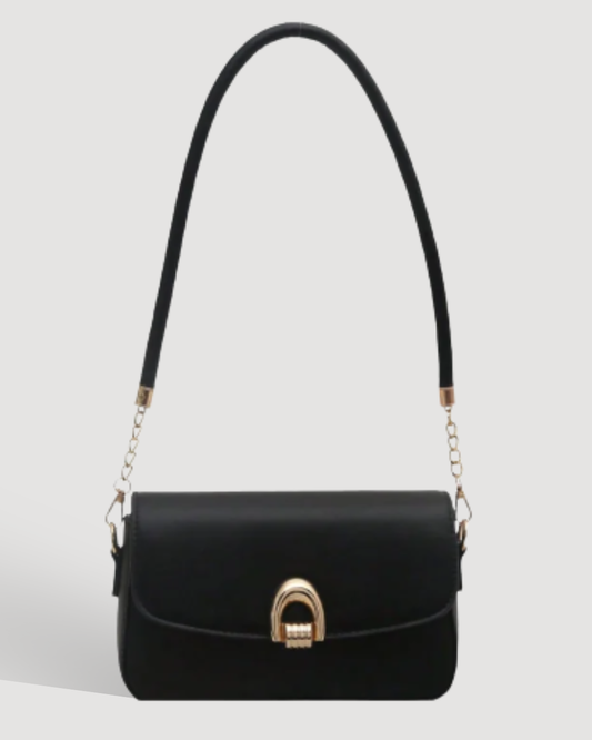 Bolsa Feminina de Ombro com Detalhe Metálico