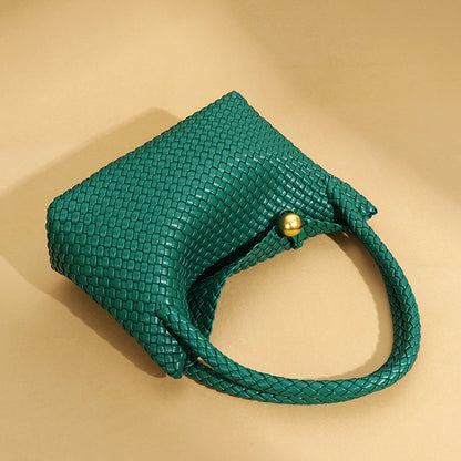 Bolsa de Ombro Feminina Couro PU Design Moderno Tecido Casual Elegante