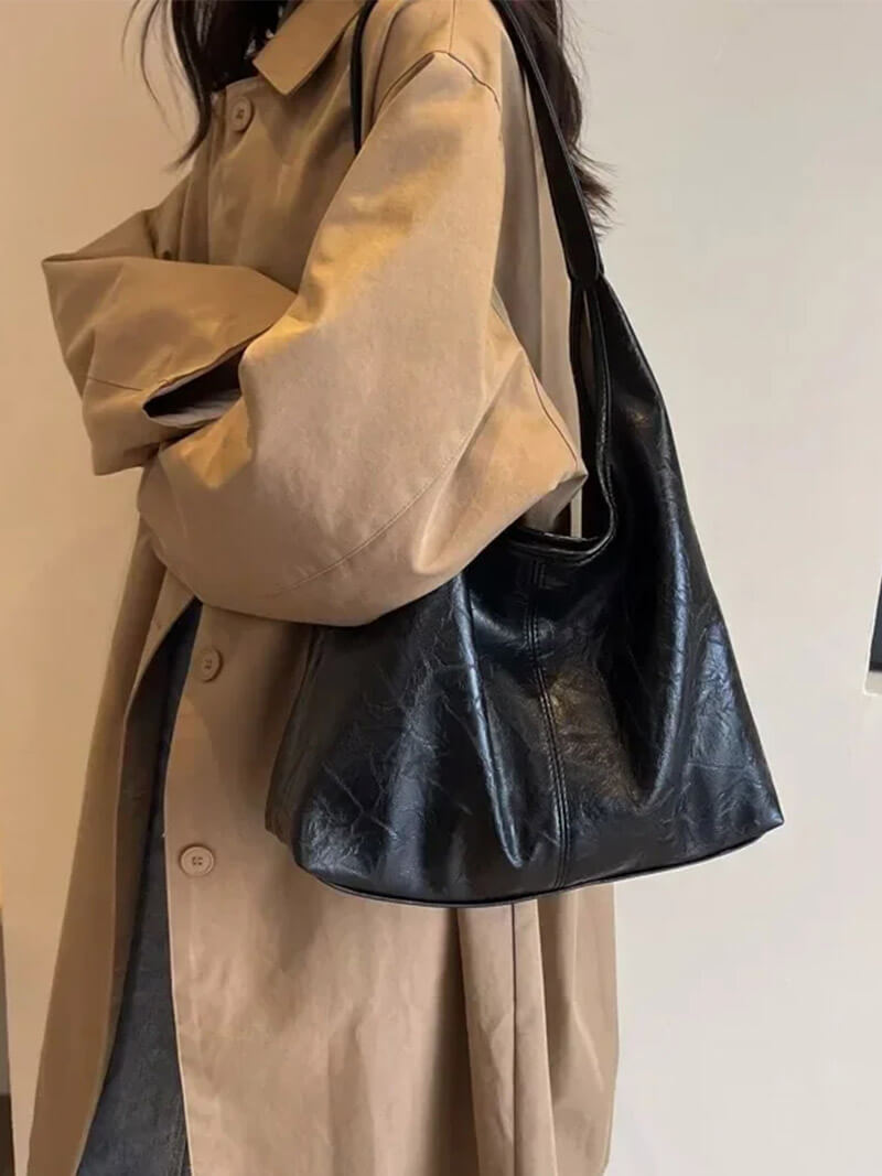 Bolsa Tote Jenna Glazed Couro Vegano Espaçosa Elegante Versátil Dia a Dia