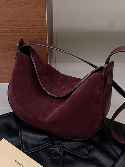 Bolsa Lily Tiracolo de Camurça Sintética Premium: Estilo Chique, Versátil e Confortável