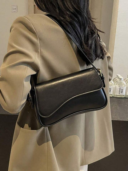 Bolsa de Ombro Mila Elegante Couro Vegano Estilo Sela Casual Chic Versátil