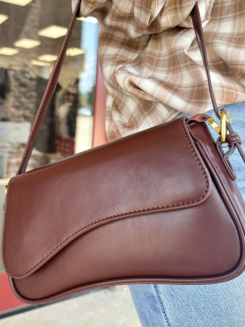 Bolsa de Ombro Mila Elegante Couro Vegano Estilo Sela Casual Chic Versátil