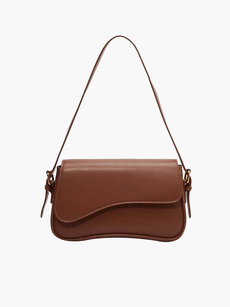 Bolsa de Ombro Mila Elegante Couro Vegano Estilo Sela Casual Chic Versátil