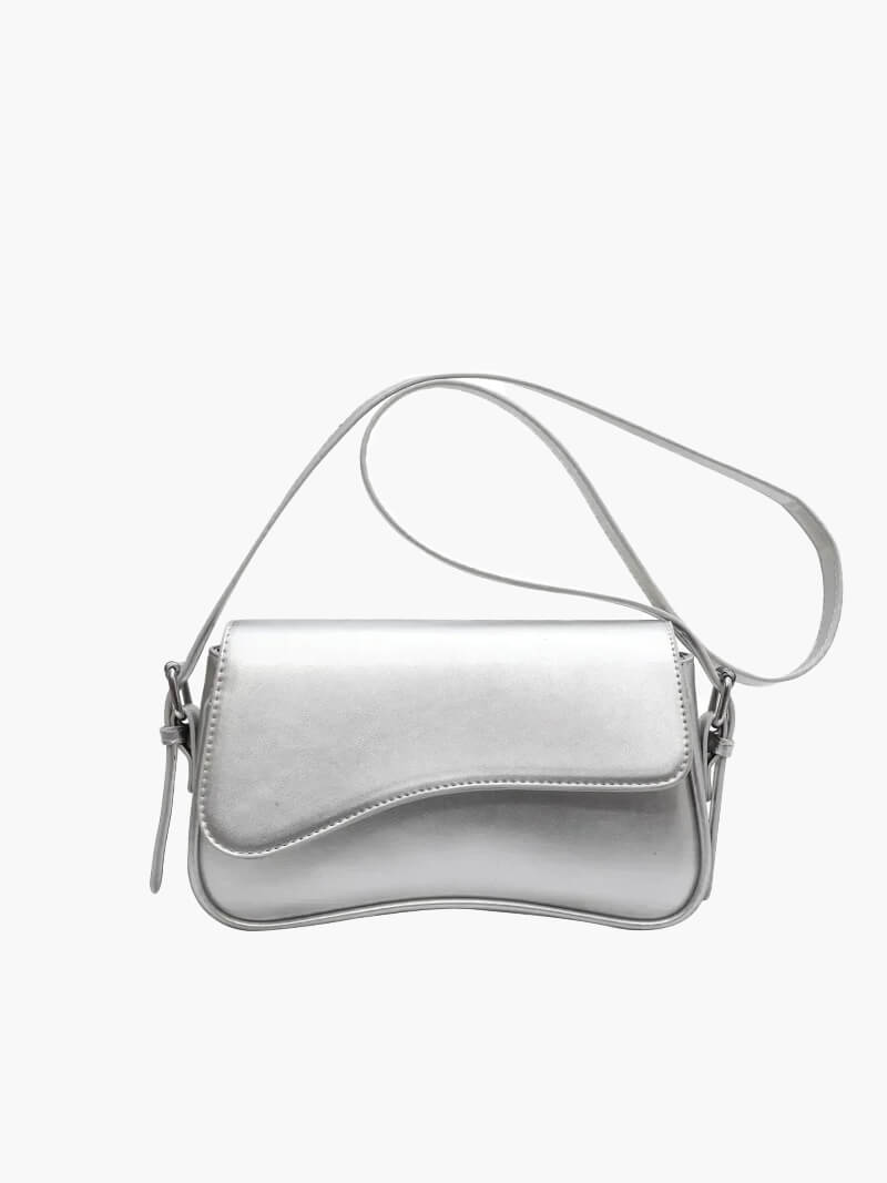 Bolsa de Ombro Mila Elegante Couro Vegano Estilo Sela Casual Chic Versátil
