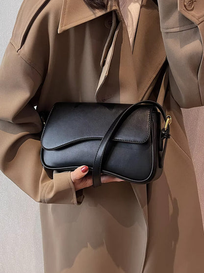 Bolsa de Ombro Mila Elegante Couro Vegano Estilo Sela Casual Chic Versátil