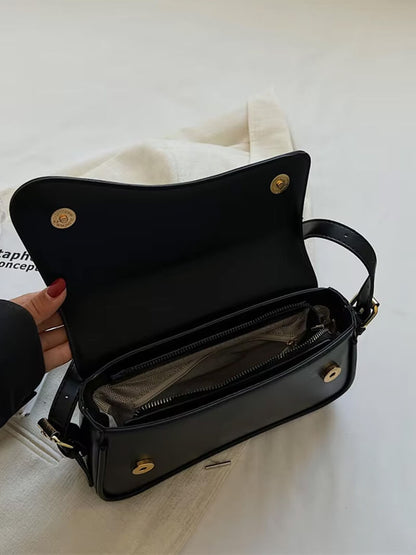 Bolsa de Ombro Mila Elegante Couro Vegano Estilo Sela Casual Chic Versátil