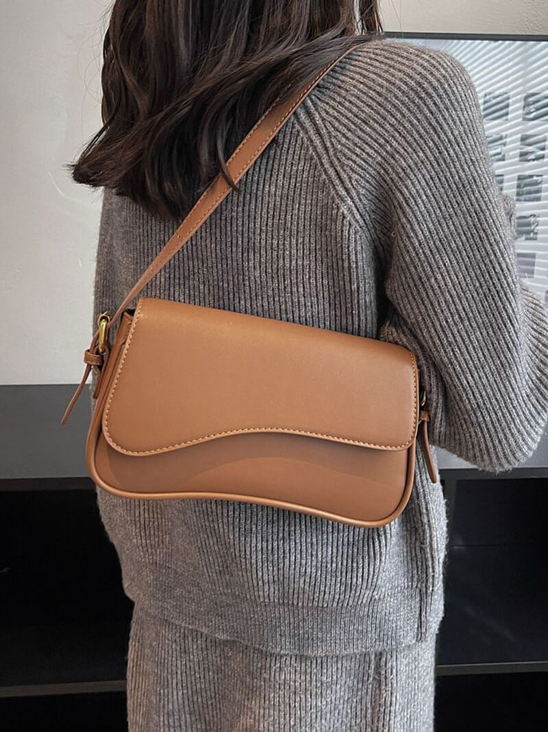 Bolsa de Ombro Mila Elegante Couro Vegano Estilo Sela Casual Chic Versátil