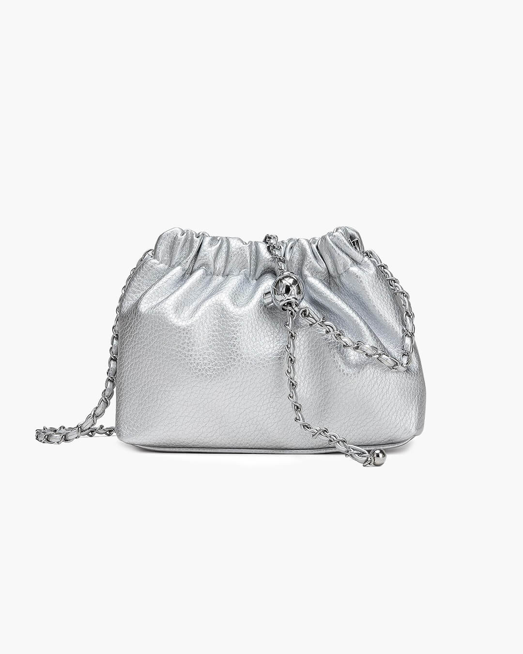 Bolsa Phoebe Vegana: Design Trançado, Alça Corrente, Versátil e Elegante