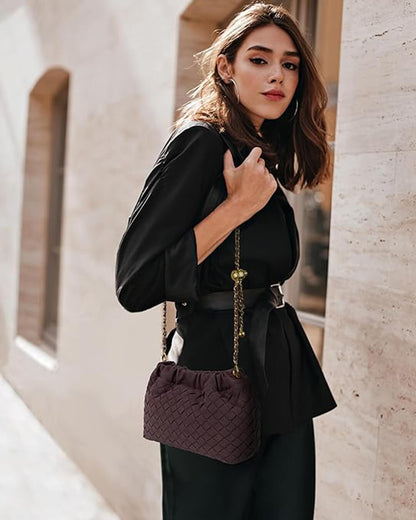 Bolsa Phoebe Transversal Elegante Camurça Vegana Tecida Design Moderno Versátil Leve