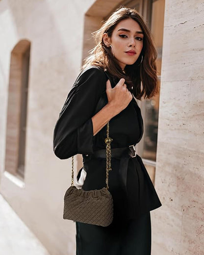 Bolsa Phoebe Transversal Elegante Camurça Vegana Tecida Design Moderno Versátil Leve