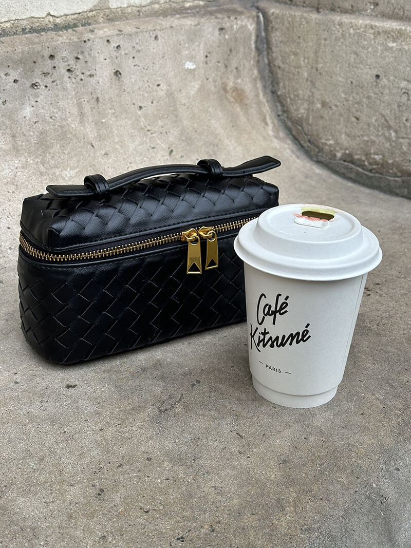 Bolsa de Ombro Tara Trama Elegante Couro Vegano Premium Alça Estruturada Luxo