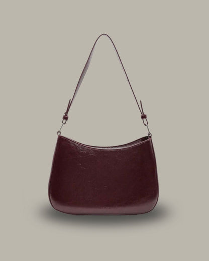 Bolsa Feminina de Ombro Retrô Borgonha